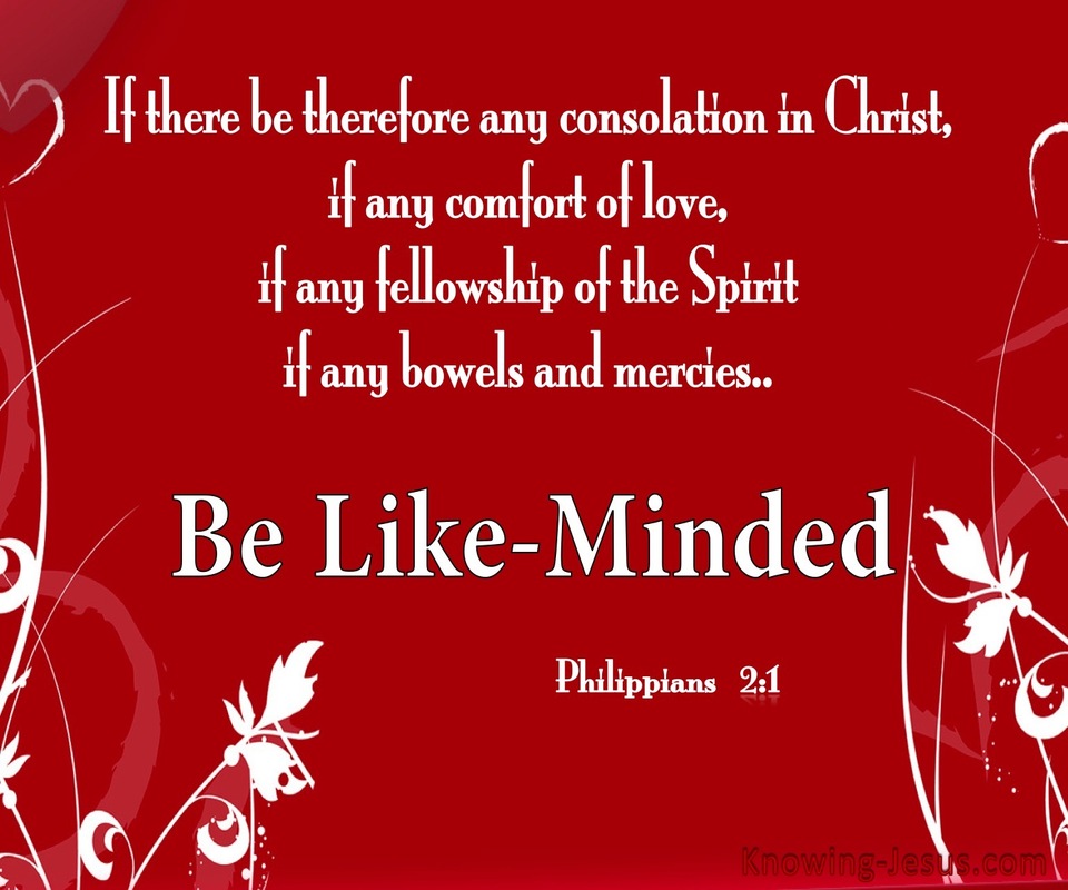 Philippians 2:1 Be Likeminded (red)